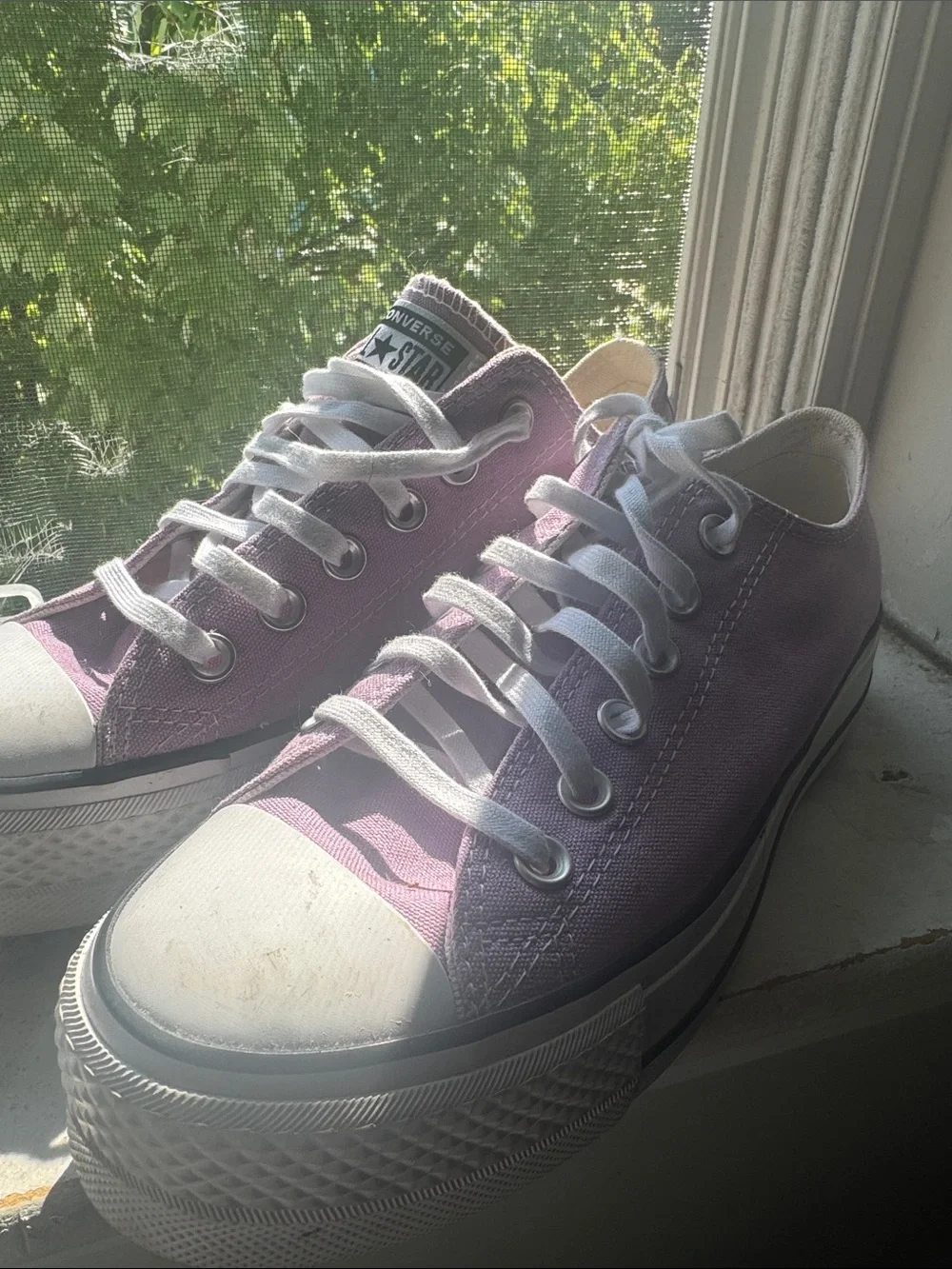 Converse Kids Lavender All Star Low Top Sneakers